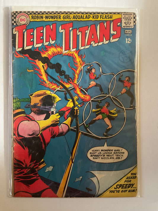Teen Titans #4 1964 DC Comics Speedy Joins Titans