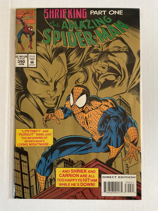 Amazing Spider-Man #390 2nd Print 1990 Marvel Comics