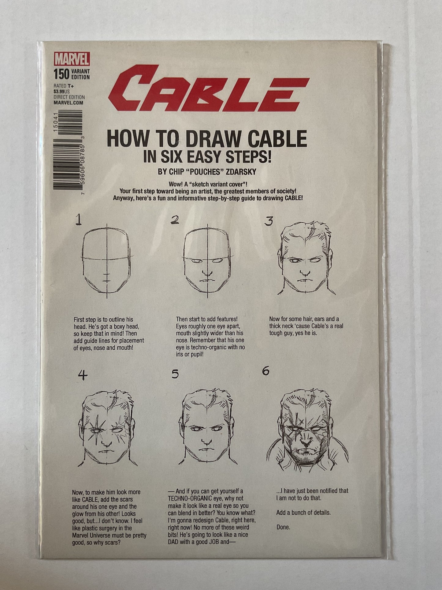 Cable #150 207 Marvel Comics Zdarsky How To Draw Variant