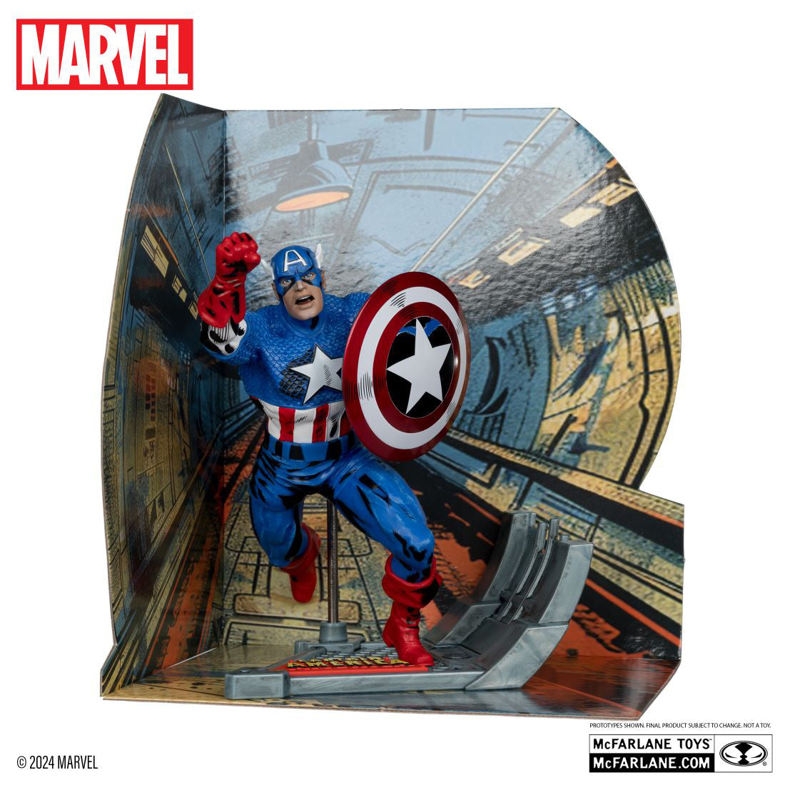 Marvel 1/10 Scale Posed Fig Captain America #100