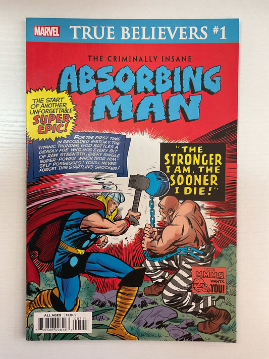True Believers Absorbing Man #1 2020 Marvel Comics