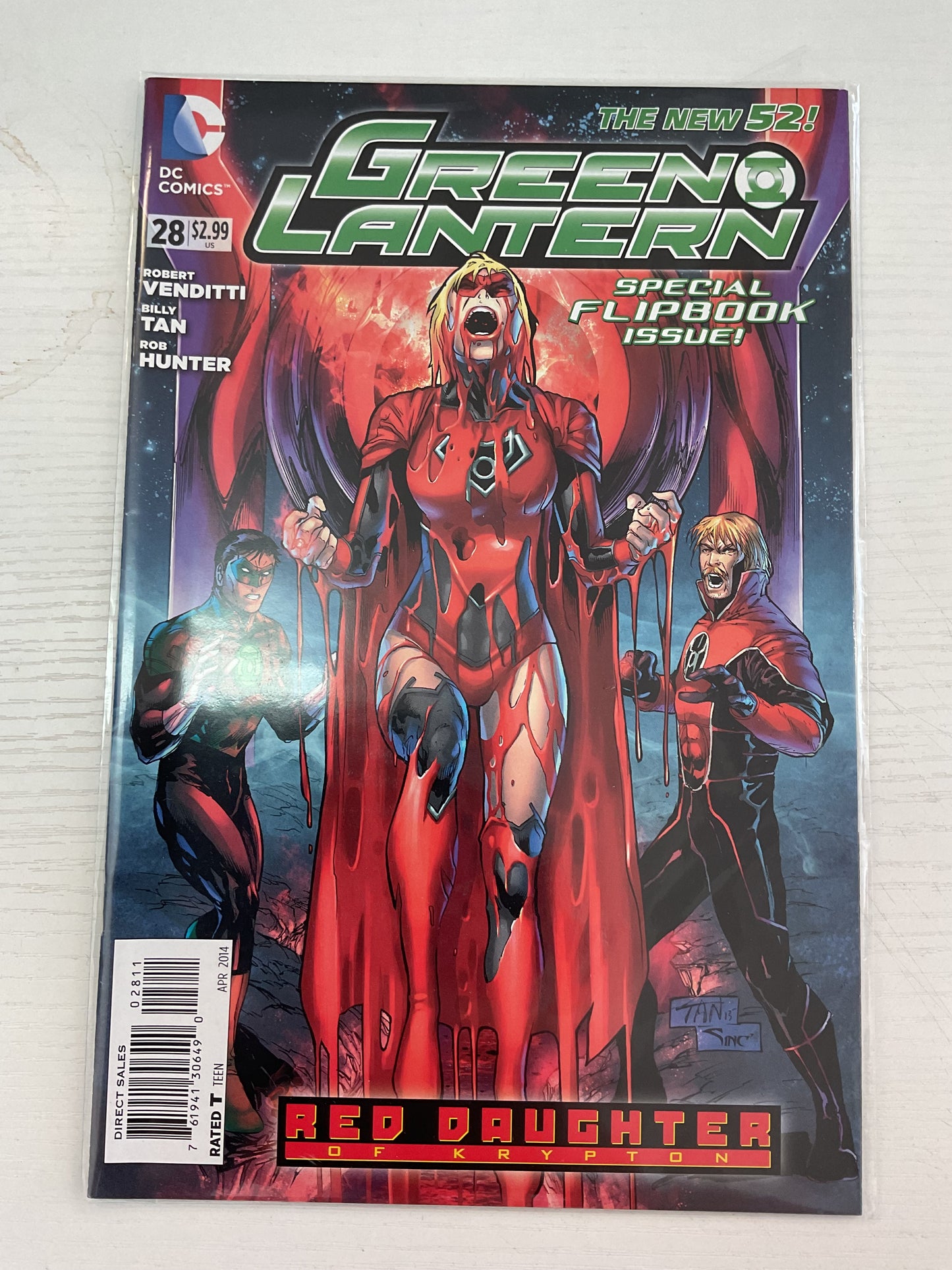 Green Lantern #28 2014 DC Comics 1st Appearance Of Supergirl as Red Lantern