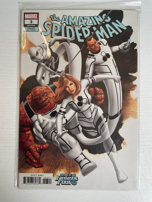 Amazing Spider-Man #3 2018 Marvel Comics Epting Fantastic Four Variant