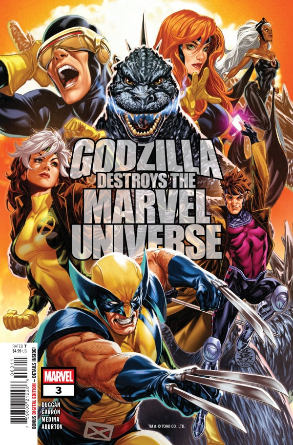Godzilla Destroys The Marvel Universe #3 2025 Marvel Comics