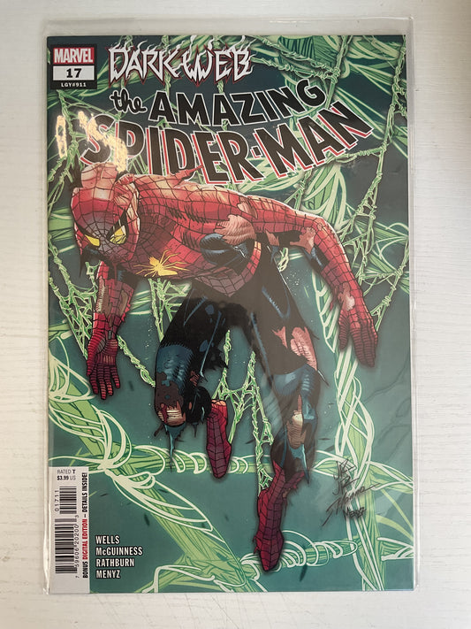Amazing Spider-Man #17 2023 Marvel Comics Dark Web 1st Appearance Of Red-Rap