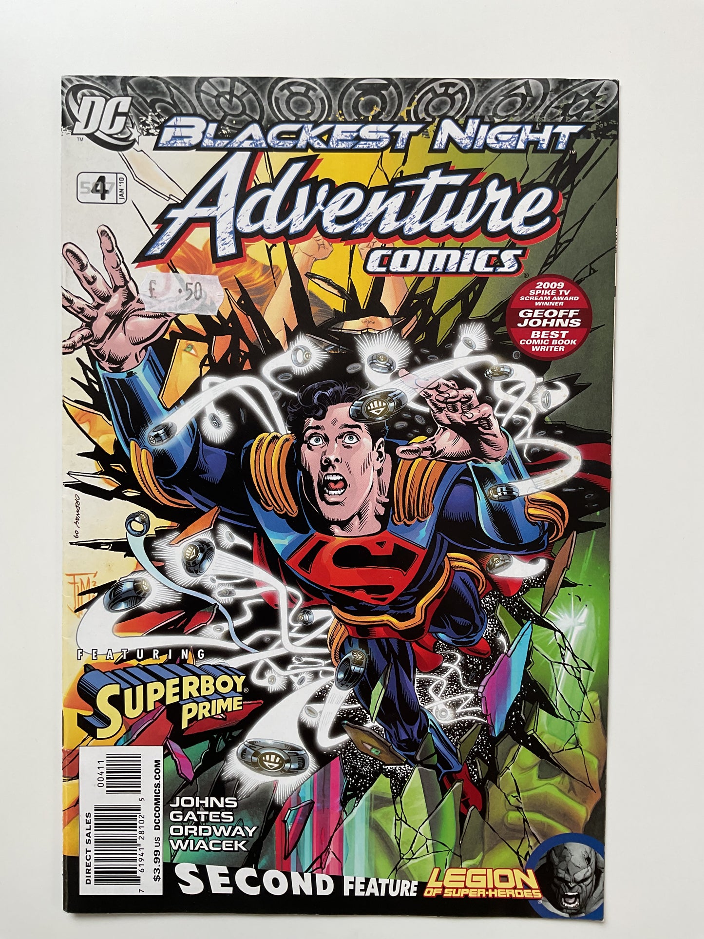 Adventure Comics #4/507 2010 DC Comics Blackest Night