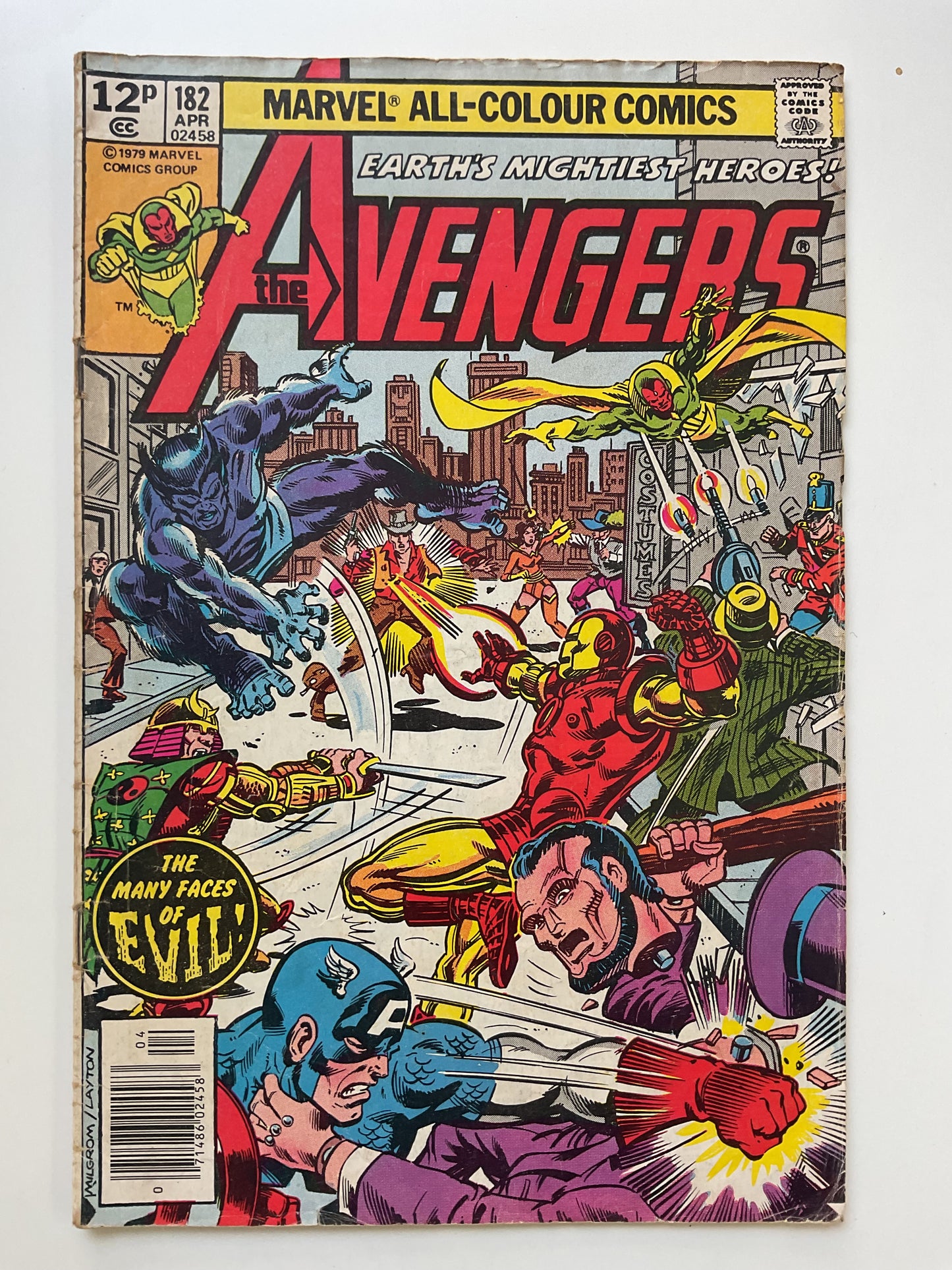Avengers #182 1979 Marvel Comics Uk price Variant