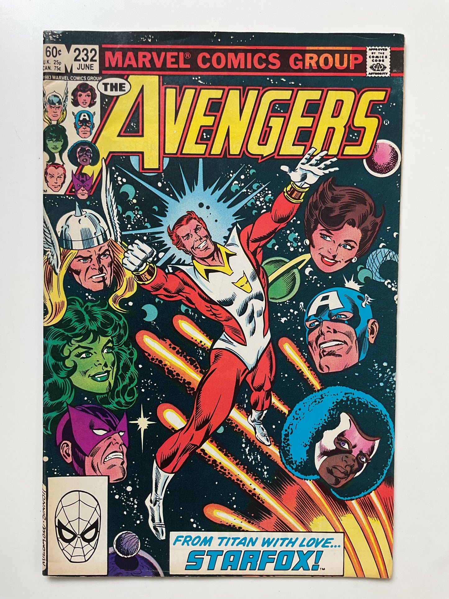 Avengers #232 1983 Marvel Comics Starfox Joins The Avengers