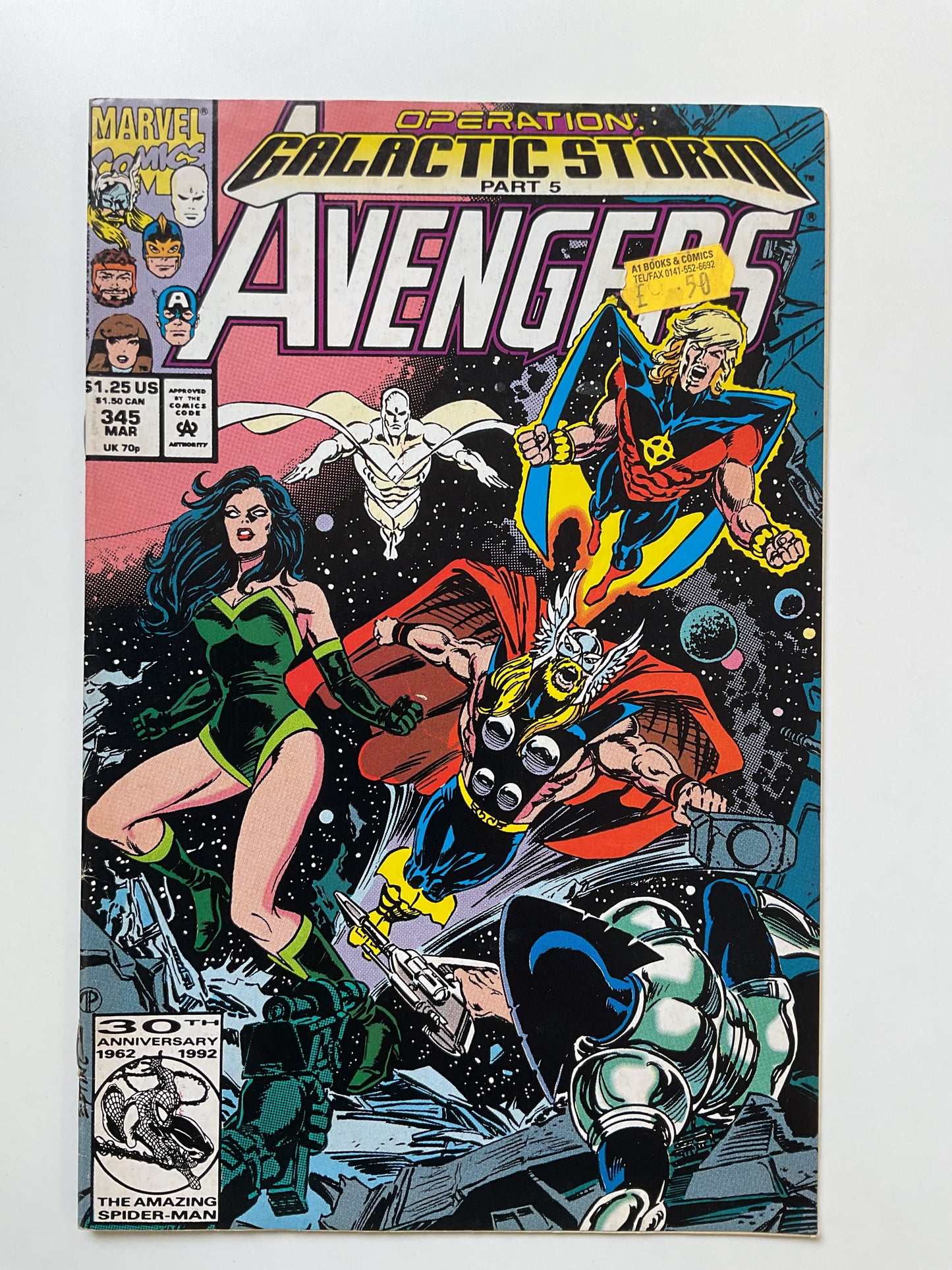 Avengers #345 1992 Marvel Comics Operation Galactic Storm