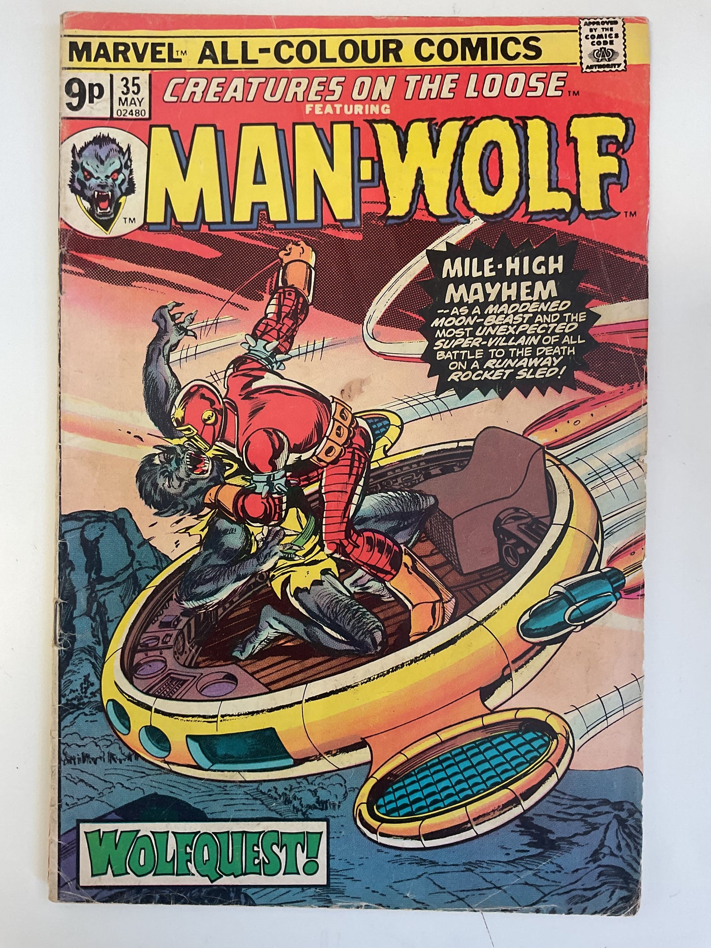 Creatures On The Loose #35 1975 Marvel Comics Man-Wolf 1st Appearance Of Harrisyn Turk