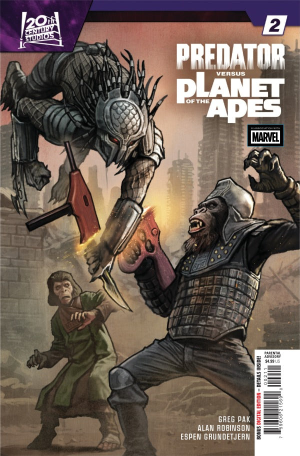 Predator Vs Planet Of The Apes #2 2026 Marvel Comics