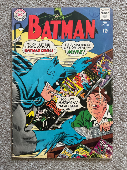 Batman #199 1968 DC Comics