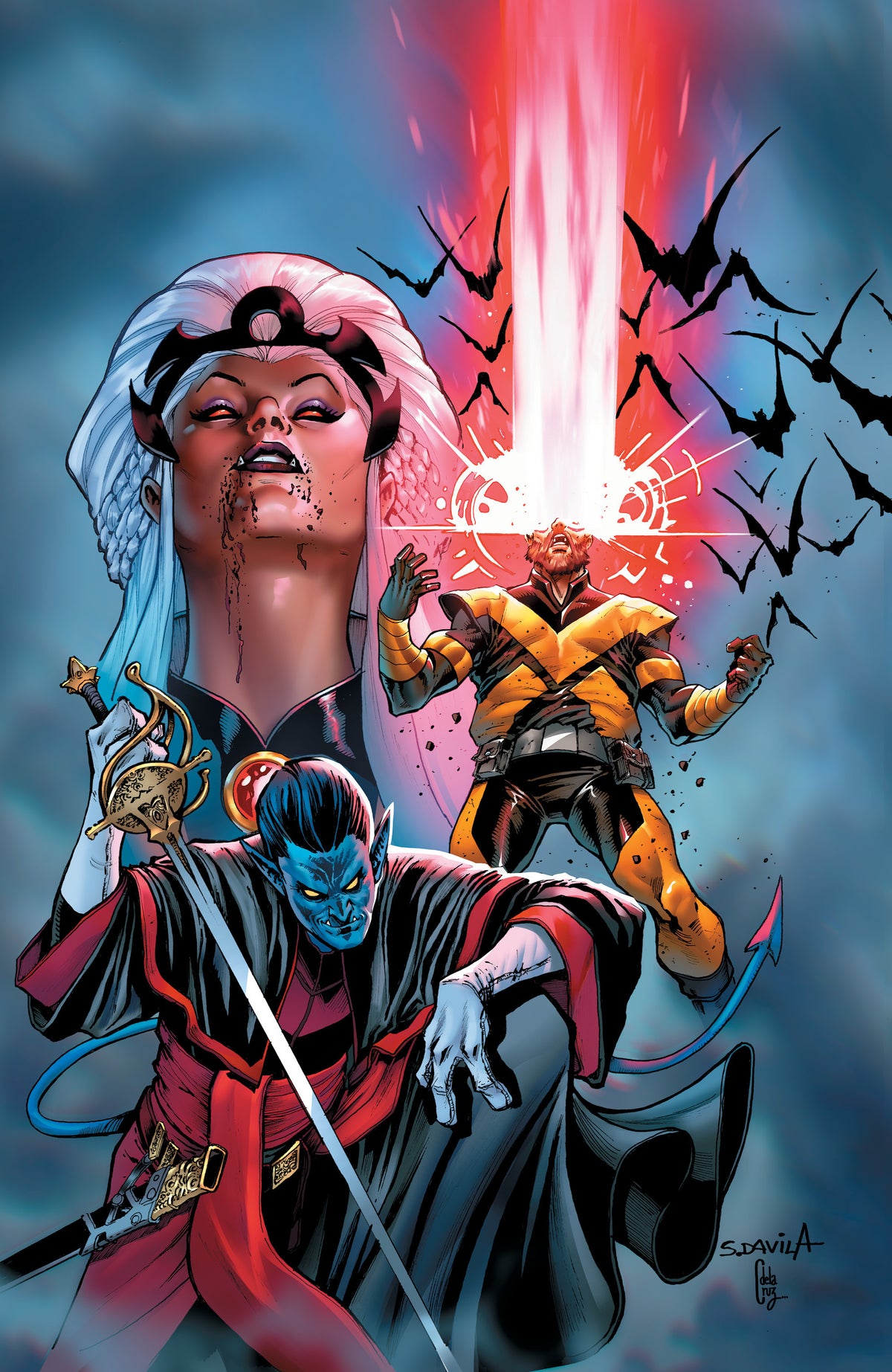 Midnight X-Men, Fantastic Four, Spider-Man #1 2026 Marvel Comics Sergio Dávila DUK Exclusive Connecting Virgin Variant Set