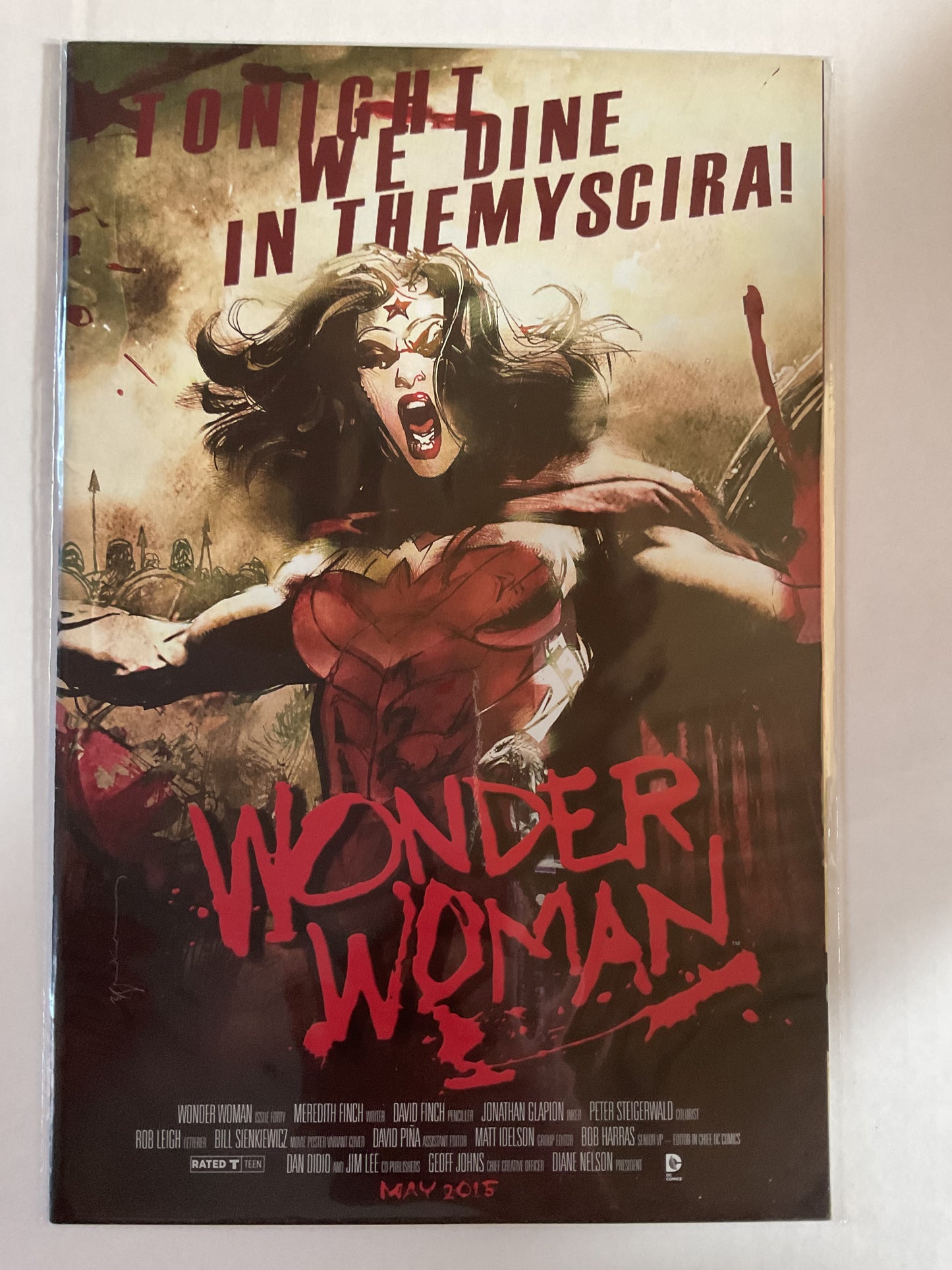 Wonder Woman #40 2015 DC Comics Sienkiewicz Movie Variant