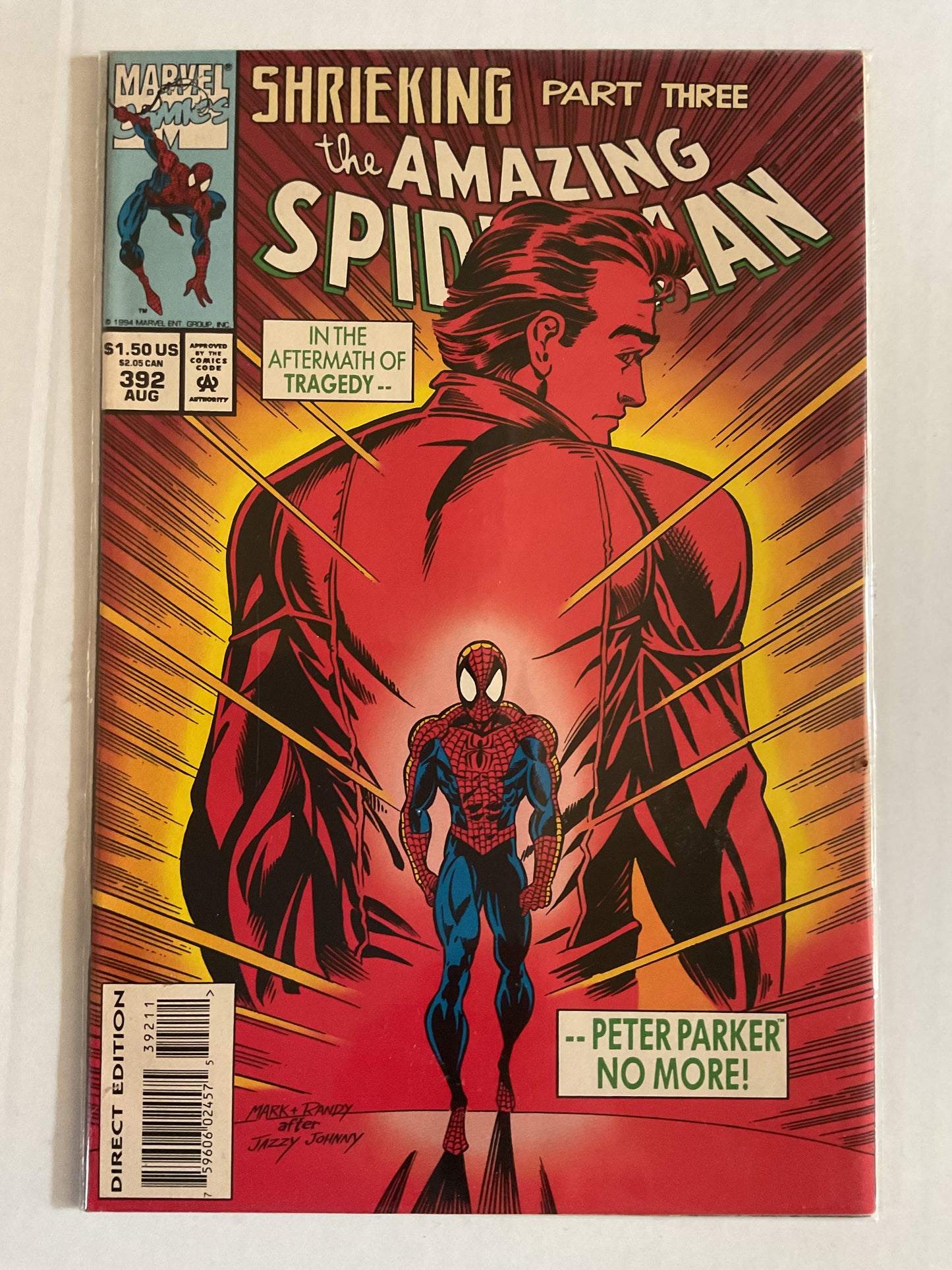 Amazing Spider-Man #392 1994 Marvel Comics Spider-Man No More Homage