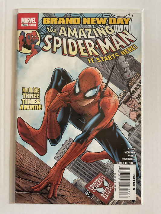 Amazing Spider-Man #546 2008 Marvel Comics 1st Appearance of Mr Negative