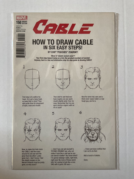 Cable #150 207 Marvel Comics Zdarsky How To Draw Variant