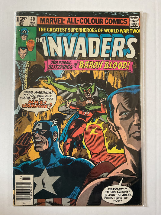 Invaders #40 1979 Marvel Comics