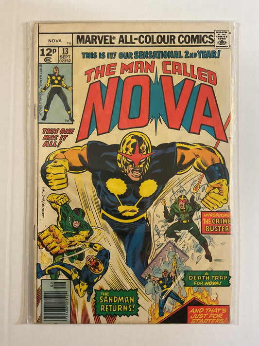 Nova #13 1977 Marvel Comics 1st Appearance Of Crimebuster