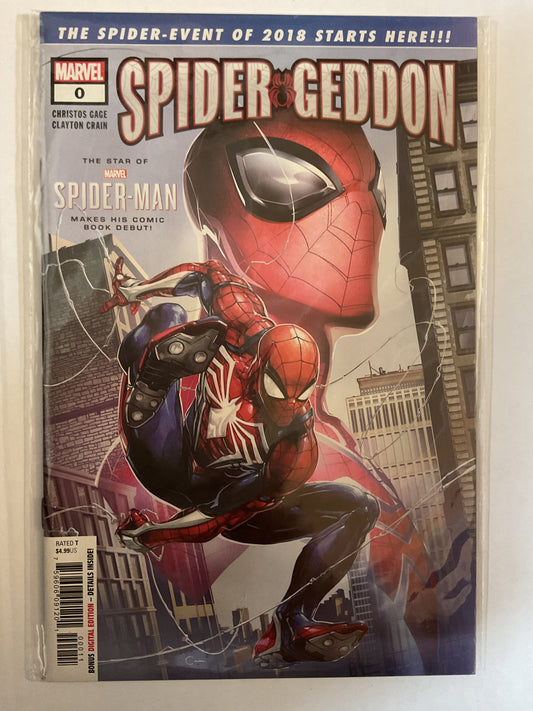 Spider-Geddon #0 2018 Marvel Comics 1st Appearance Of PlayStation Spider-Man