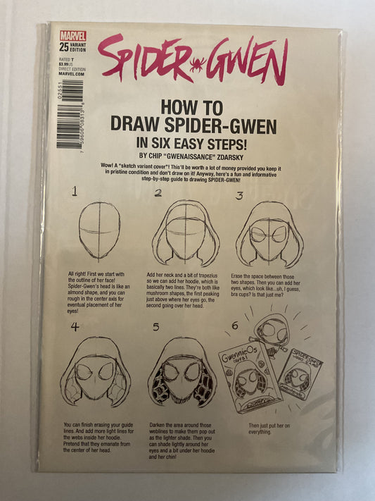 Spider-Gwen #25 2017 Marvel Comics Zdarsky Variant 1st Appearance Of Gwendolyn