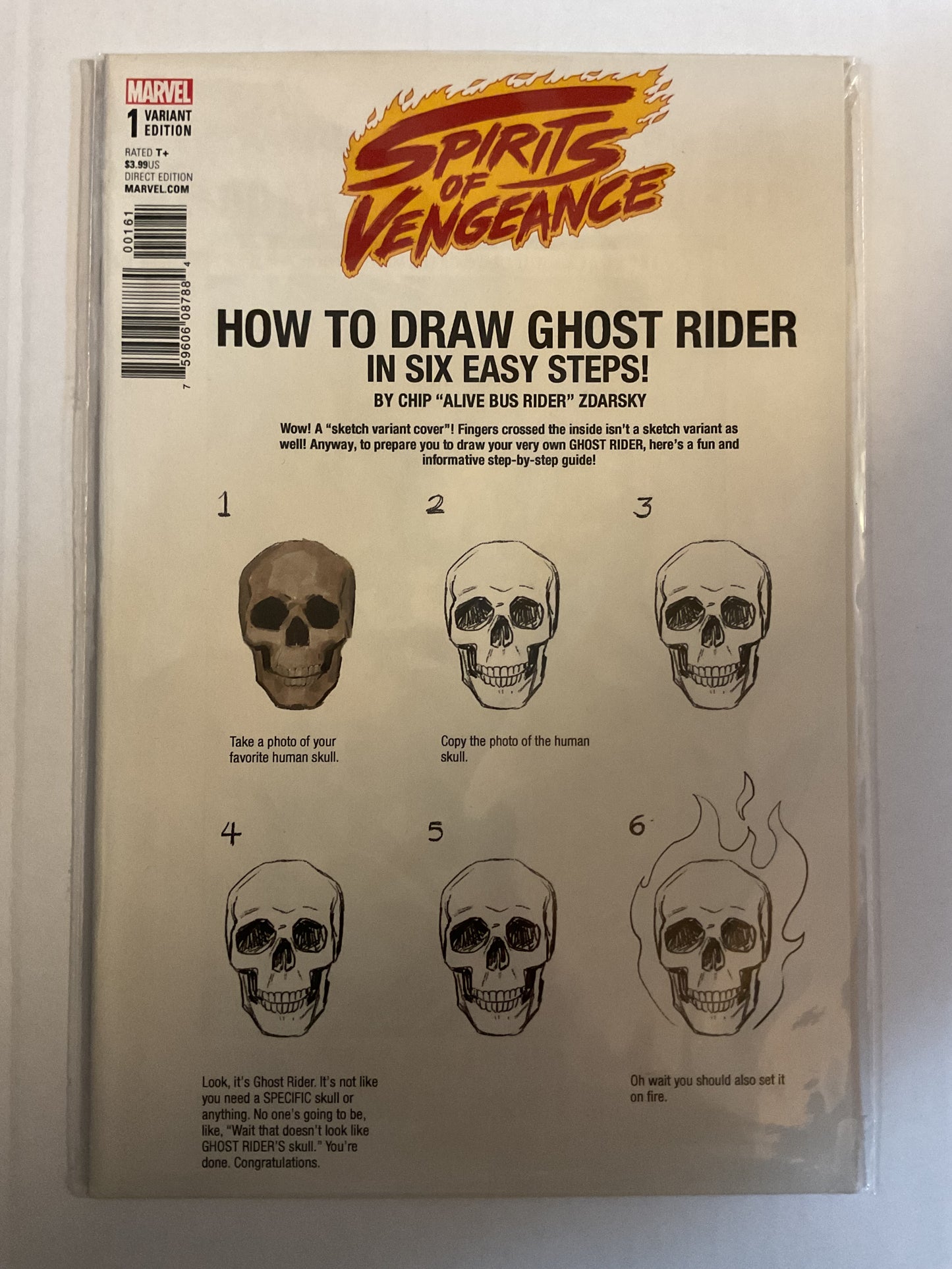 Spirits Of Vengeance #1 2017 Marvel Comics Zdarsky How To Draw Variant