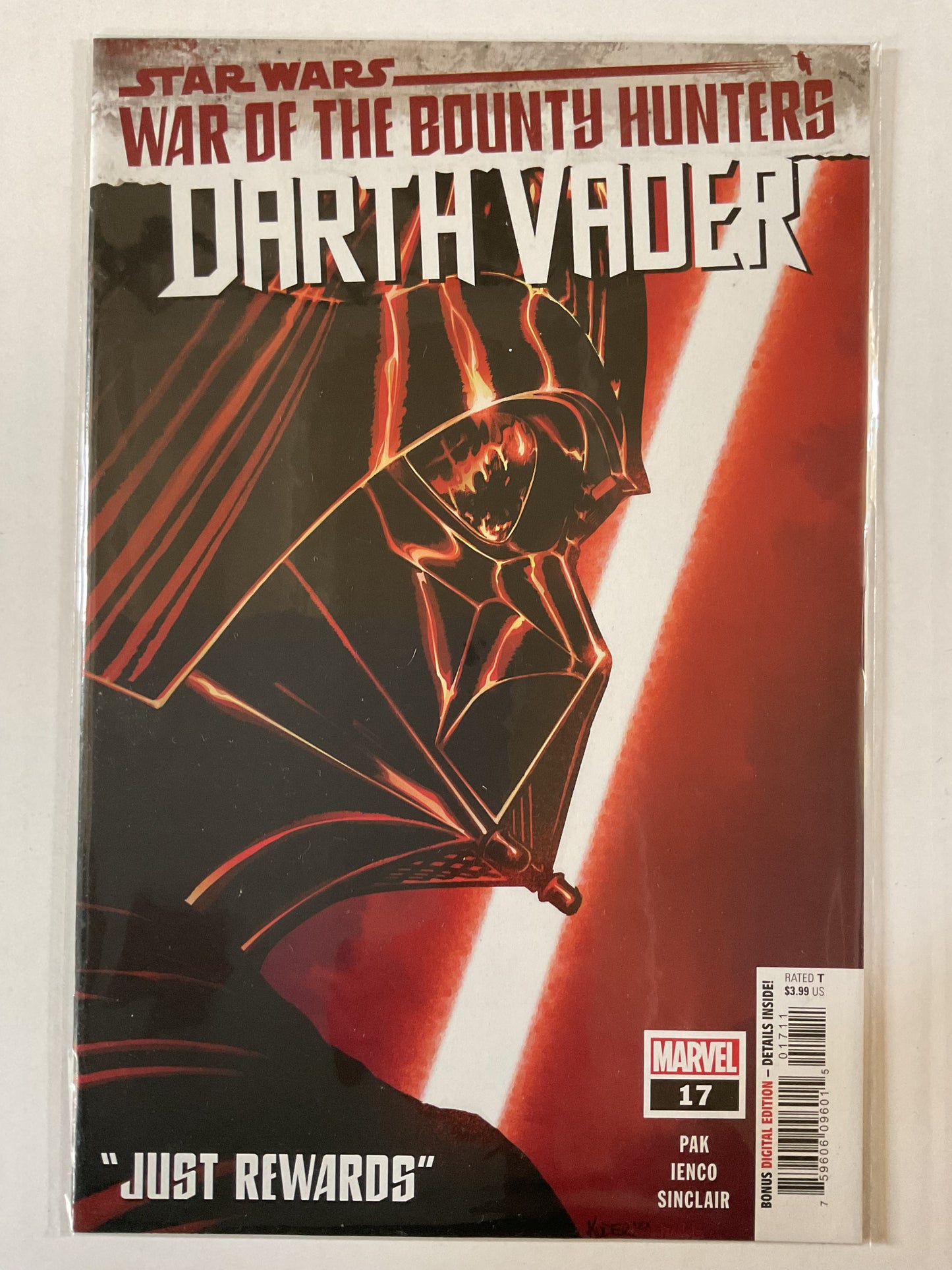 Star Wars Darth Vader #17 2021 Marvel Comics War Of The Bounty Hunters