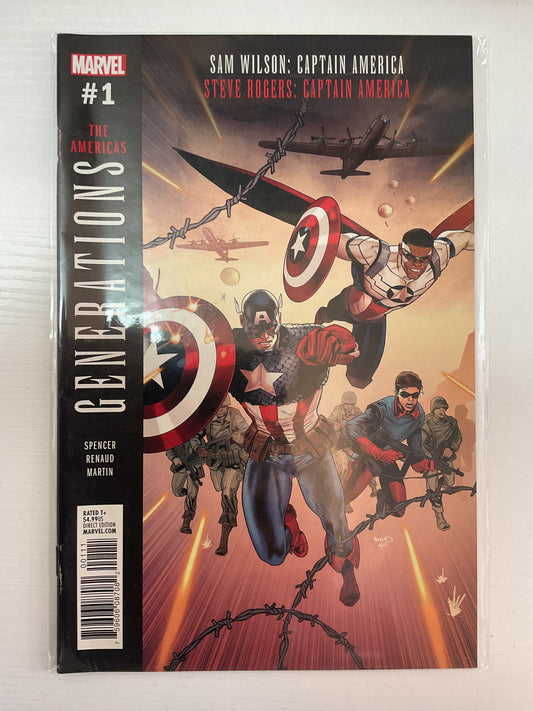 Generations Sam Wilson Captain America & Steve Rogers Captain America #1 2017 Marvel Comics