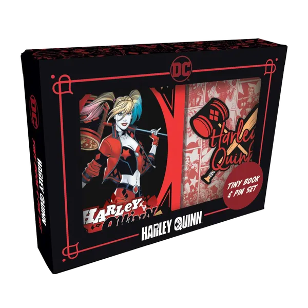 DC Comics: Harley Quinn Tiny Book and Pin Set