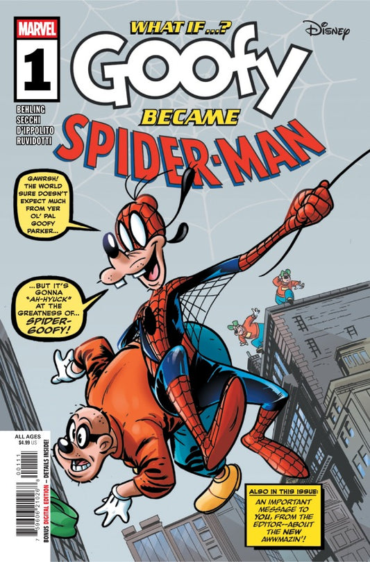 What If Goofy Became Spider-Man #1 2025 Marvel Comics