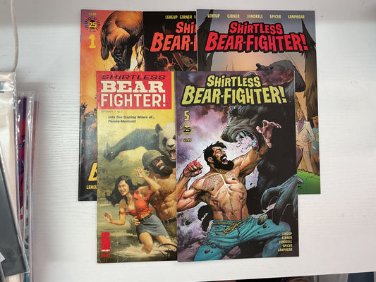 Shirtless Bear Fighter #1-5 2018 Image Comics Complete Series Mixed Covers