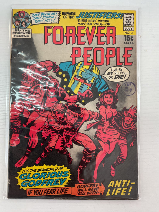 Forever People #3 1971 DC Comics 1st Appearance Of Glorious Godfrey