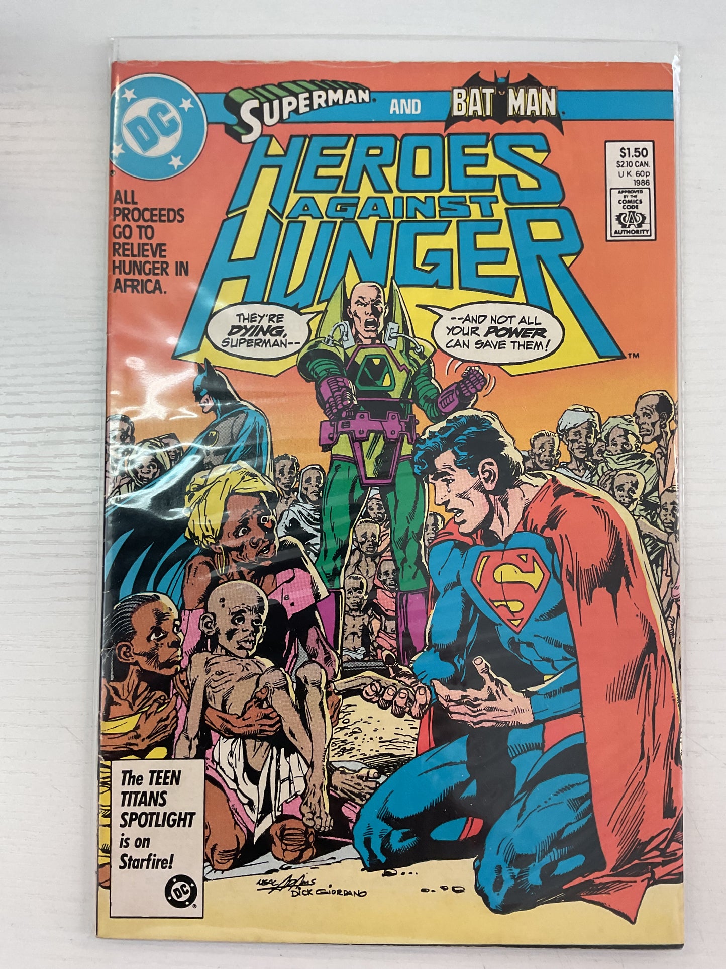 Heroes Against Hunger #1 1986 DC Comics