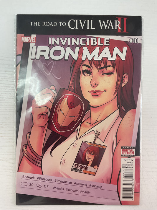 Invincible Iron Man #10 2016 Marvel Comics 2nd Appearance Of Riri Williams