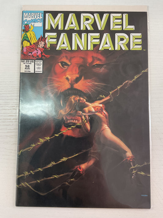 Marvel Fanfare #58 1991 Marvel Comics Joe Chiodo Cover