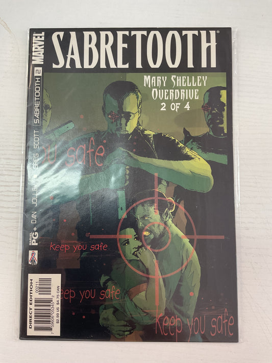Sabretooth Mary Shelley Overdrive #2 2002 Marvel Comics