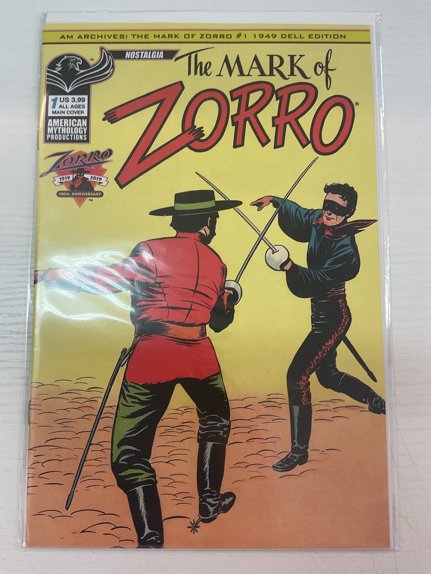 Mark Of Zorro #1 2019 American Mythology Reprint Of Original 1949 #1