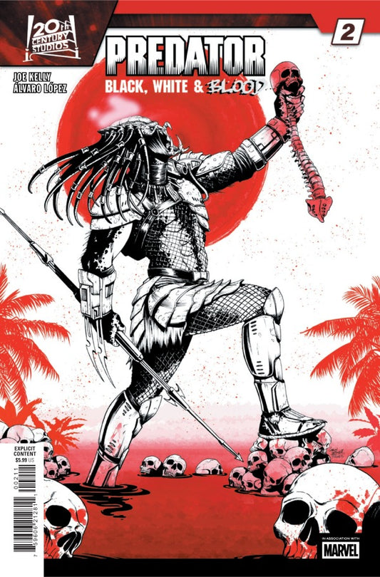 (Sub) Predator Black White And Blood #2 2025 Marvel Comics