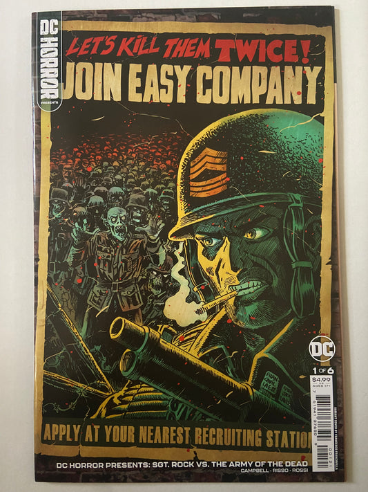DC Horror Presents: Sgt Rock VS The Army Of The Dead #1 2022 DC Comics Francavilla Variant