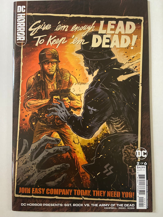 DC Horror Presents: Sgt Rock VS The Army Of The Dead #2 2022 DC Comics Francavilla Variant (Copy)