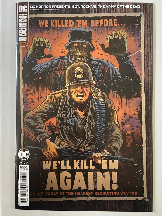 DC Horror Presents: Sgt Rock VS The Army Of The Dead # 3 2022 DC Comics Francavilla Variant (Copy) (Copy)
