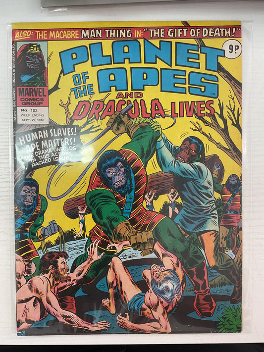 Planet Of The Apes and Dracula Lives #102 1976 Marvel Comics