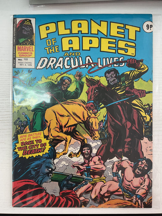 Planet Of The Apes and Dracula Lives #103 1976 Marvel Comics UK