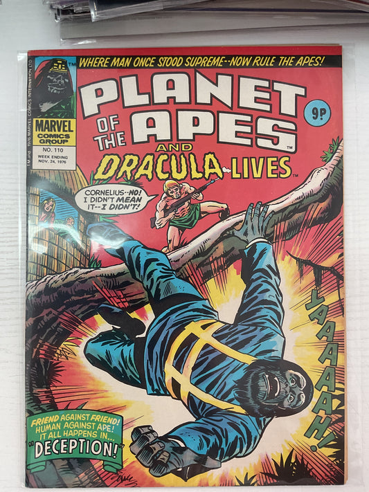 Planet Of The Apes And Dracula Lives #110 1976 Marvel Comics UK