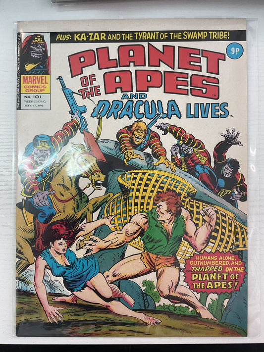 Planet Of The Apes and Dracula #101 1976 Marvel Comics UK