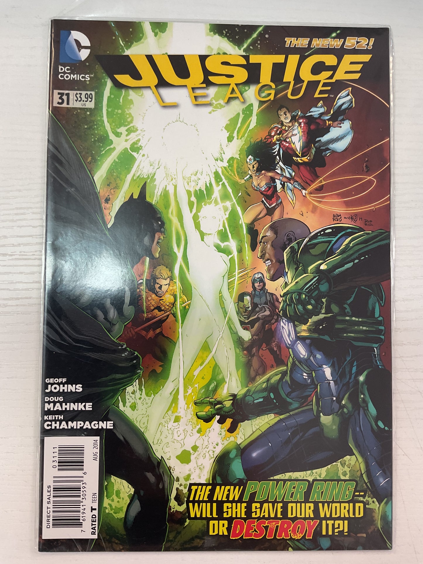 Justice League #31 2014 DC Comics 1st Full Appearance Of Jessica Cruz