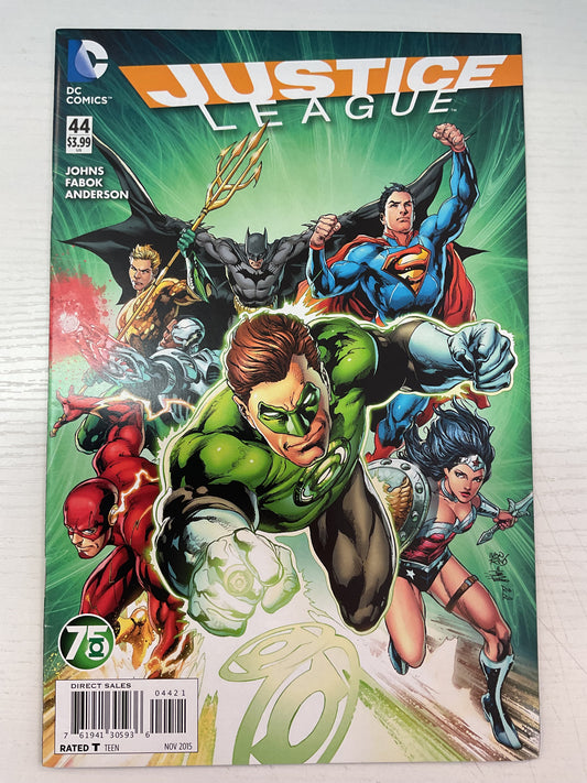 Justice League #44 2015 DC Comics Reis Green Lantern 75th Anniversary Variant