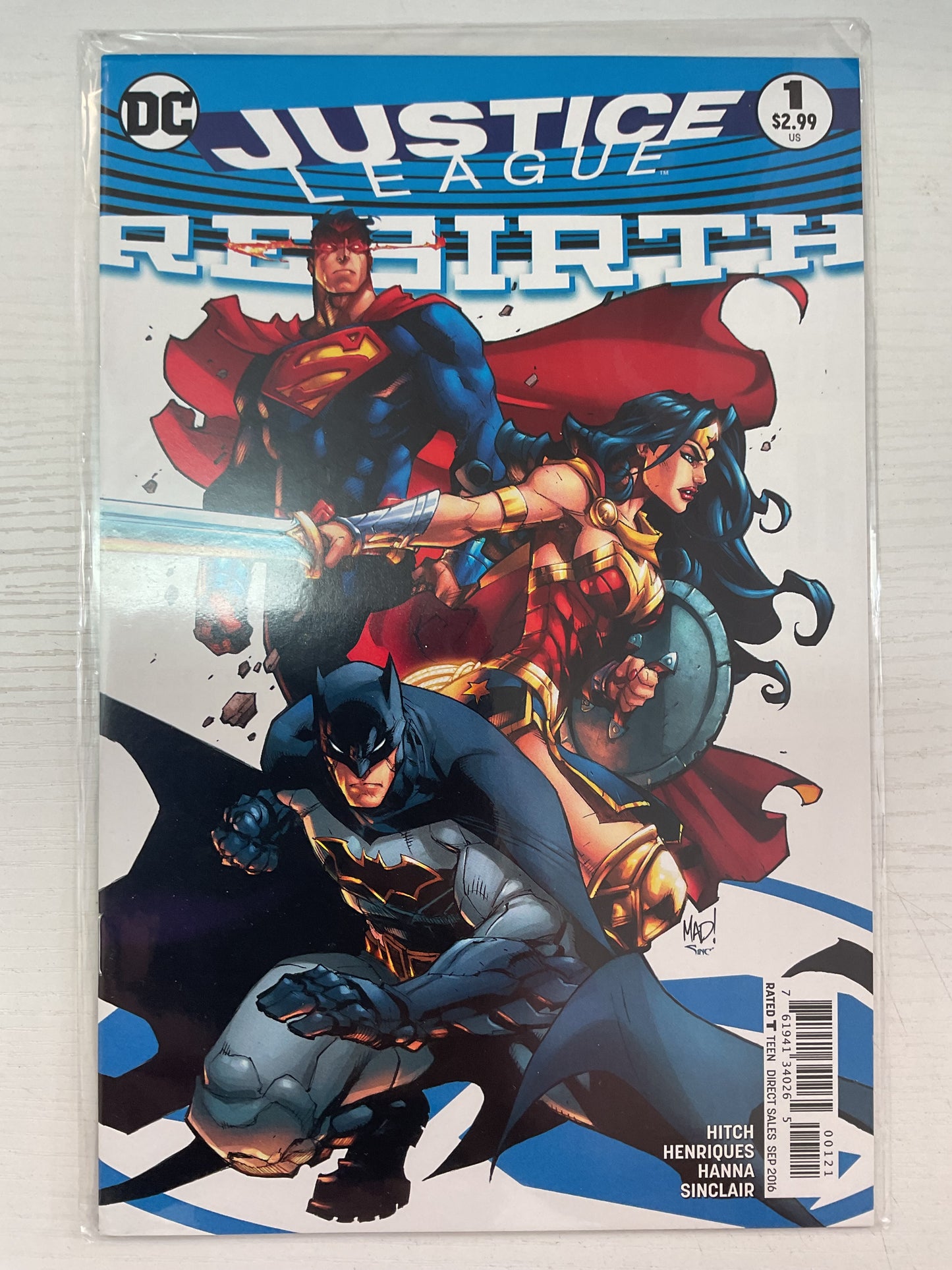 Justice League Rebirth #1 2016 DC Comics Madureira Variant