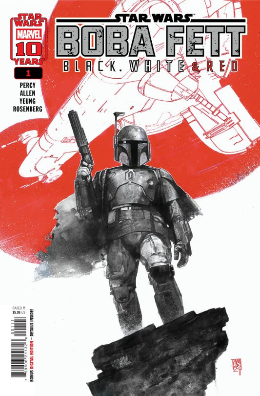 (Sub) Star Wars Boba Fett Black White And Red #1 2025 Marvel Comics