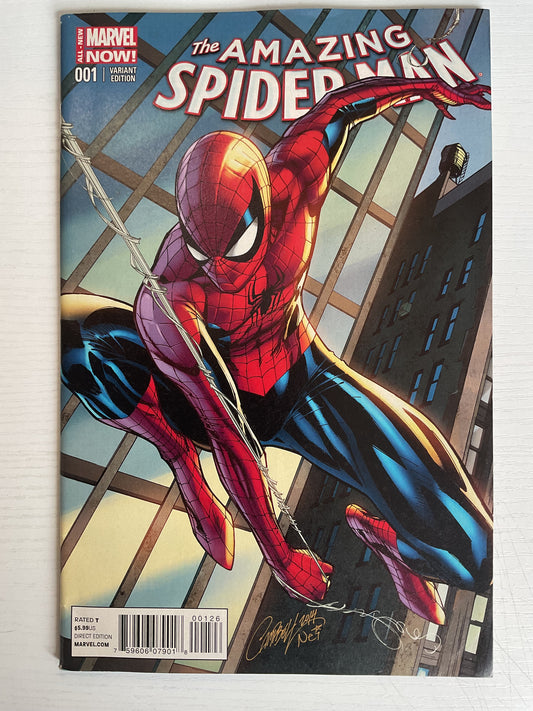 Amazing Spider-Man #1 2014 Marvel Comics J Scott Campbell Variant 1st Cameo Appearance Of Silk